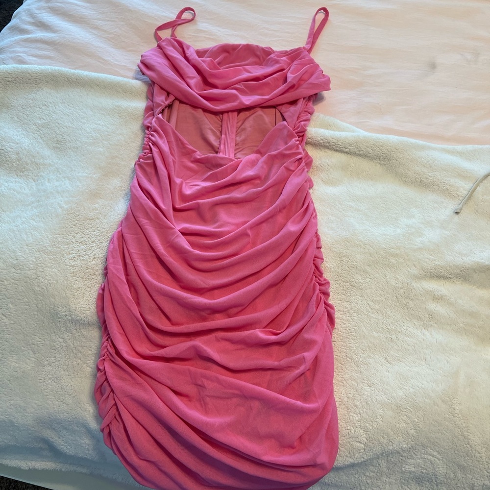 Pink Ruched Oh Polly Dress